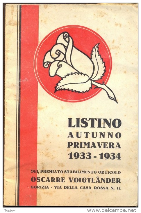 ITALIA - GORIZIA - LISTINO  AUTUNNO - 22 Pag. - 1933 - Werbung