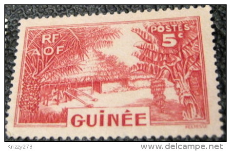 AOF Guinea 1938 Guinea Village 5c - Mint - Ongebruikt