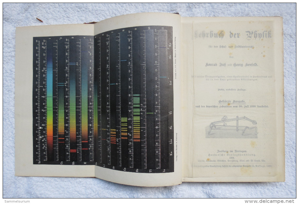 Konrad Fuß Und Georg Hensold "Lehrbuch Der Physik Für Den Schul- Und Selbstunterricht" Von 1906 - Schulbücher