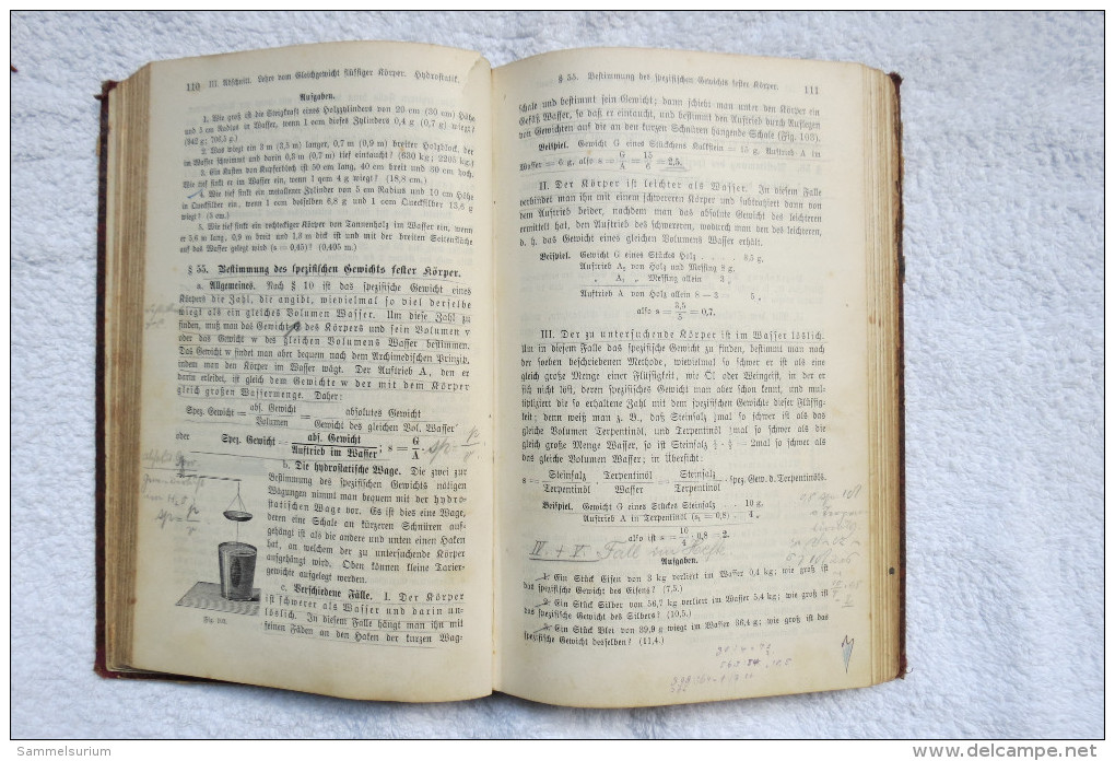 Konrad Fuß Und Georg Hensold "Lehrbuch Der Physik Für Den Schul- Und Selbstunterricht" Von 1906 - Schulbücher