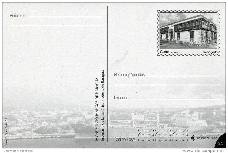 Lote TP67, Cuba, 2015, Entero Postal, Postal Stationary, Santiago, Scene Of The Baraguá Historic Protest - Cartes-maximum