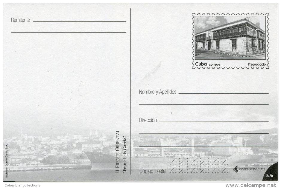 Lote TP69, Cuba, 2015, Entero Postal, Postal Stationary, Santiago, II Frente Oriental Monument - Cartes-maximum