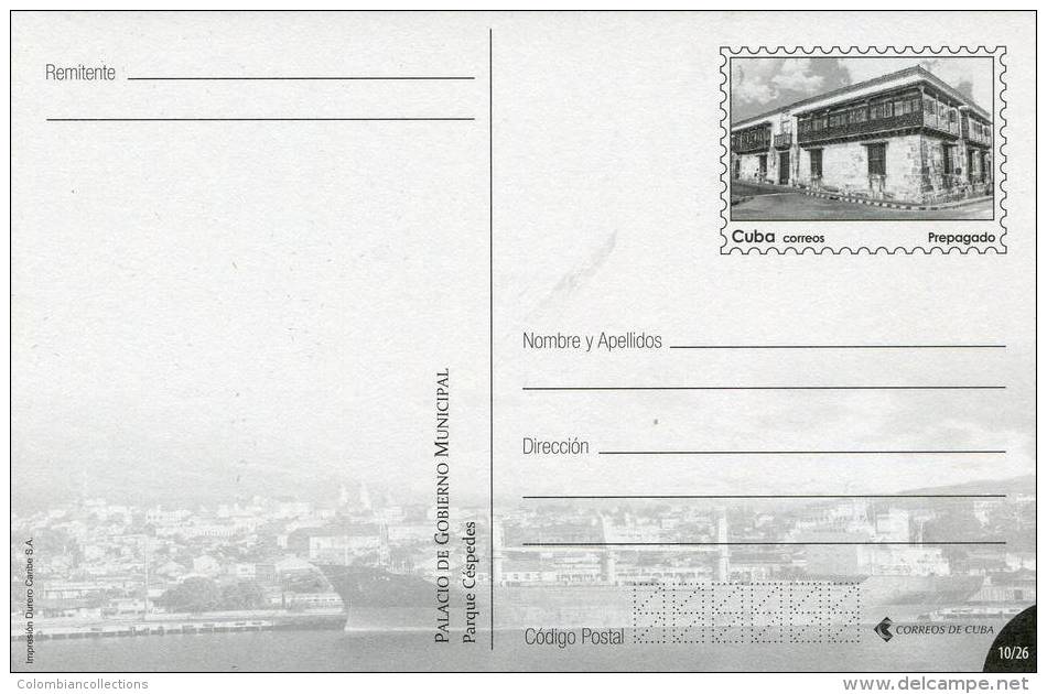 Lote TP71, Cuba, 2015, Entero Postal, Postal Stationary, Santiago, Palacio Municipal Government - Cartes-maximum