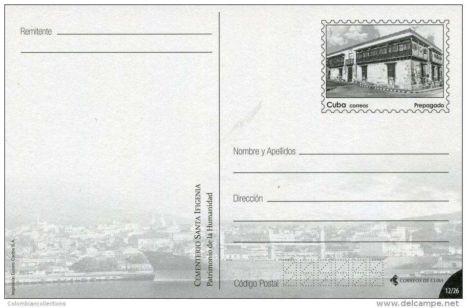 Lote TP73, Cuba, 2015, Entero Postal, Postal Stationary, Santiago,  Santa Ifigenia Cemetery - Maximum Cards