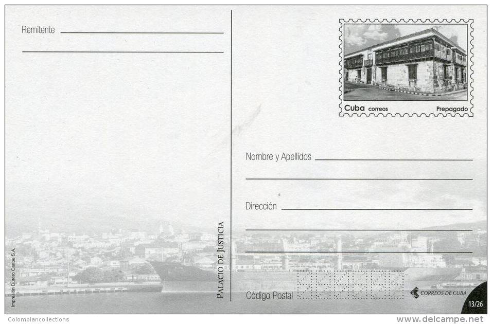 Lote TP74, Cuba, 2015, Entero Postal, Postal Stationary, Santiago, Palacio De Justicia, Courthouse - Cartes-maximum