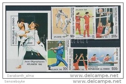 TD1500- Set And Bloc MNh Congo 1996-  Olympics Atlanta - Summer 1996: Atlanta