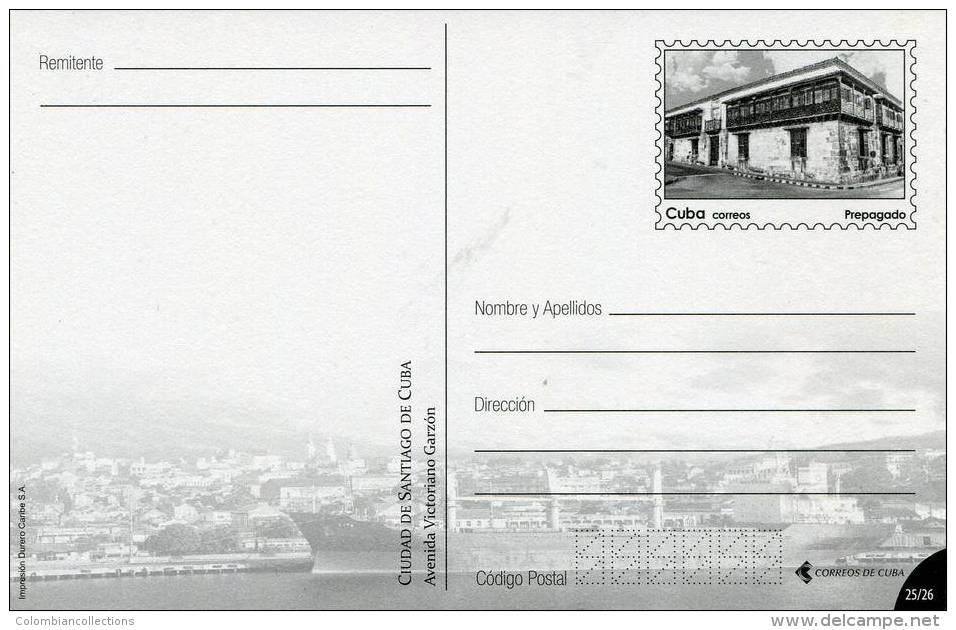 Lote TP86, Cuba, 2015, Entero Postal, Postal Stationary, Santiago, Avenida Victoriano Garzon, City View - Cartes-maximum