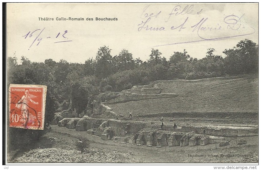 SAINT CYBARDEAUX , Théâtre Gallo-Romain Des Bouchauds , 1912 , CPA ANIMEE - Autres & Non Classés