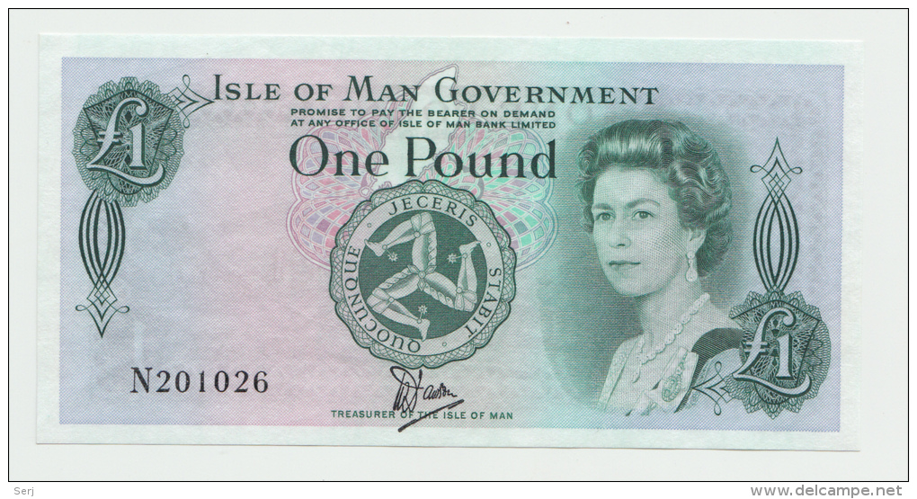 Isle Of Man 1 Pound 1983 AUNC++ P 38 - 1 Pound