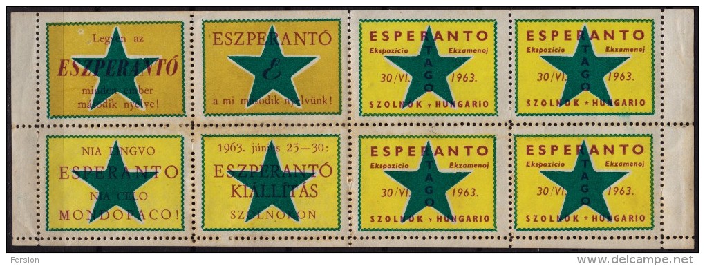 1963 Hungary Szolnok - ESPERANTO - LABEL CINDERELLA Sheet - MH - Esperanto