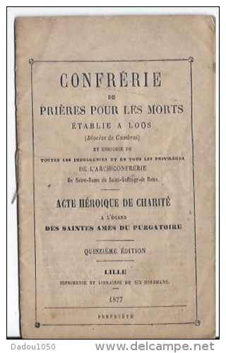 Confrérie De Prieres Pour Les Morts 1877 - Andachtsbilder