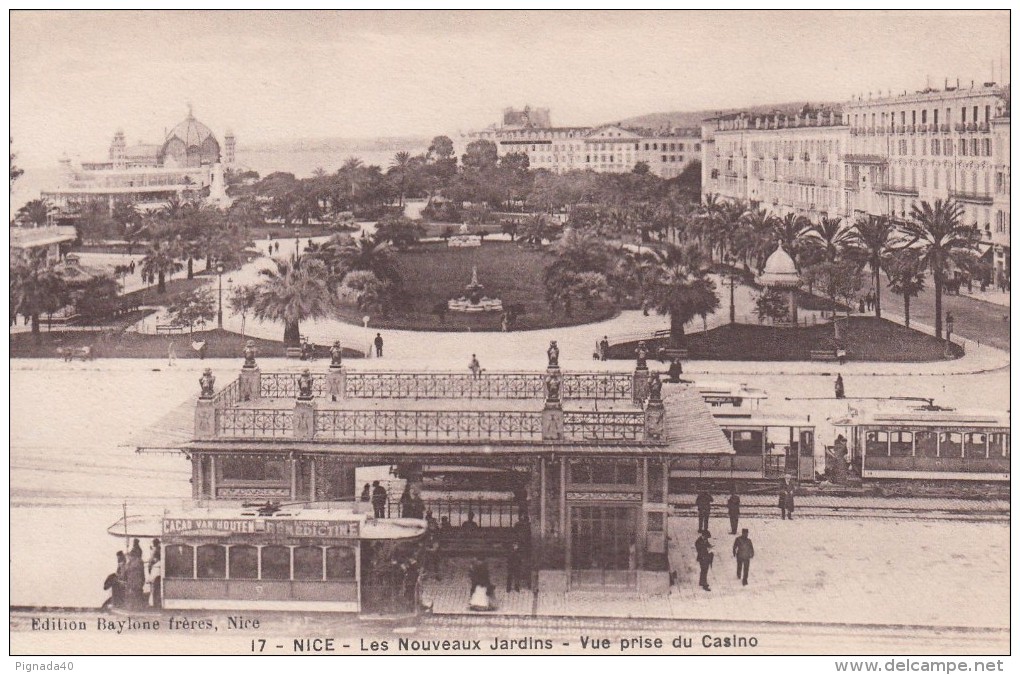 Cp , 06 , NICE , Les Nouveaux Jardins , Vue Prise Du Casino - Parks