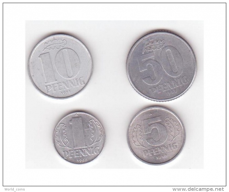 Germany GDR - Set Of 4 Coins - Sonstige & Ohne Zuordnung