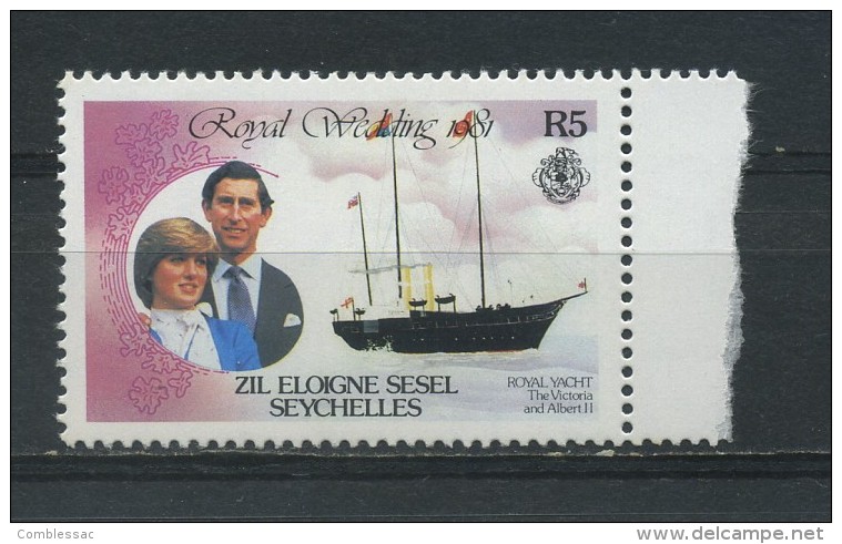 SEYCHELLES   ZIL ELOIGNE SESEL   1981     Royal  Wedding   R5 Victoria And Albert      MNH - Seychellen (1976-...)