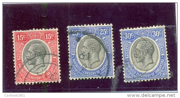 1926 TANGANYIKA ( O ) 27 - 29 -30A ( O ) Les 3 Différents - Tanganyika (...-1932)