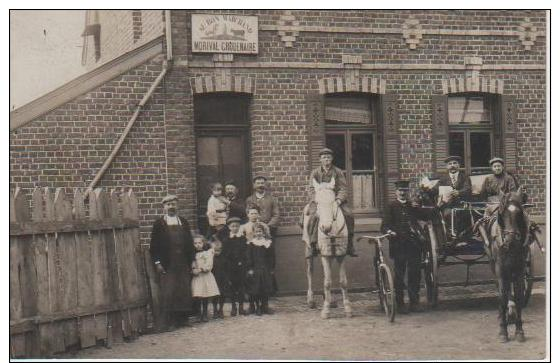 HASNON - Carte Photo Au Bon Marchand MORIVAL CRODENAIRE - Autres & Non Classés