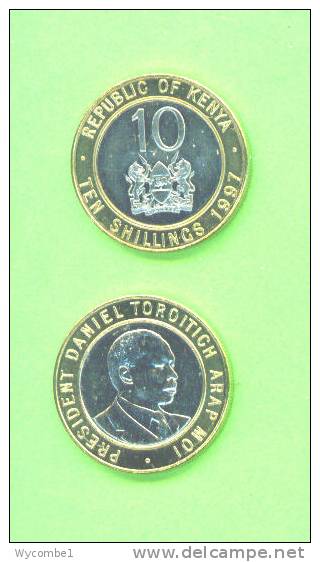 KENYA - 1997 10 Shillings Bimetal UNC - Kenia