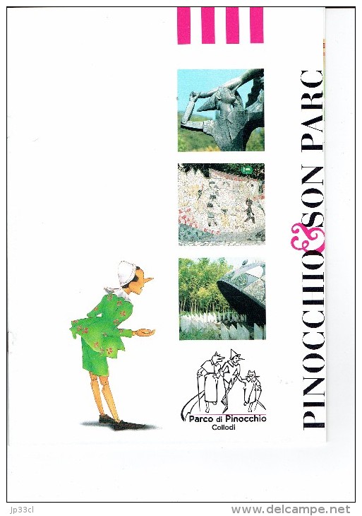 Pinocchio Et Son Parc : Ancienne Brochure De 16 Pages Illustrée Avec Plan Du Parc (vers 1995) - Toerisme