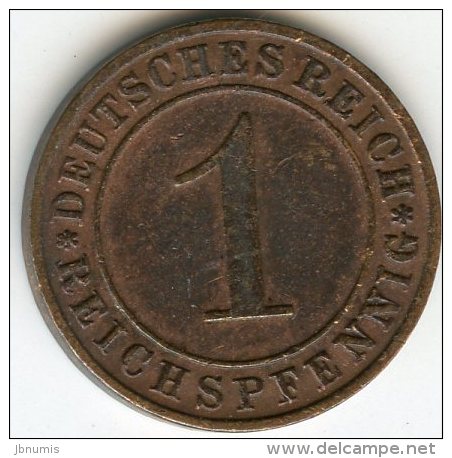 Allemagne Germany 1 Reichspfennig 1935 E J 313 KM 37 - 1 Reichspfennig