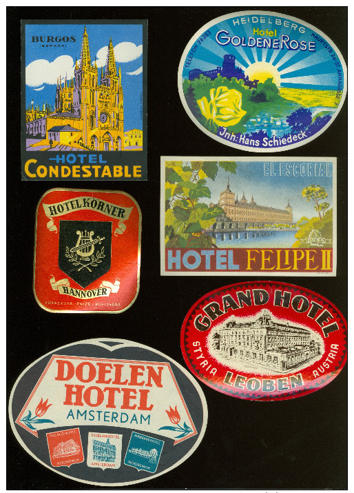 Etiket étiquette D' Hôtel : Beau Lot De 20 étiquettes D' Hôtel - Hotel Labels