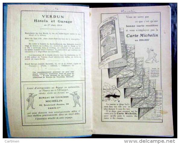 55 MICHELIN GUIDES ILLUSTREES DES CHAMPS DE BATAILLES VERDUN 1919 CARTES PLANS PHOTOS - Other & Unclassified