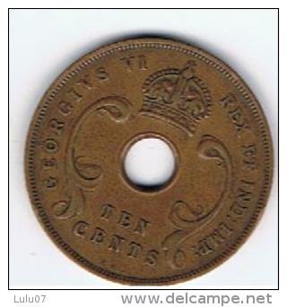 Monnaie    EAST   Africa  10 Cents    1937 - Autres – Afrique
