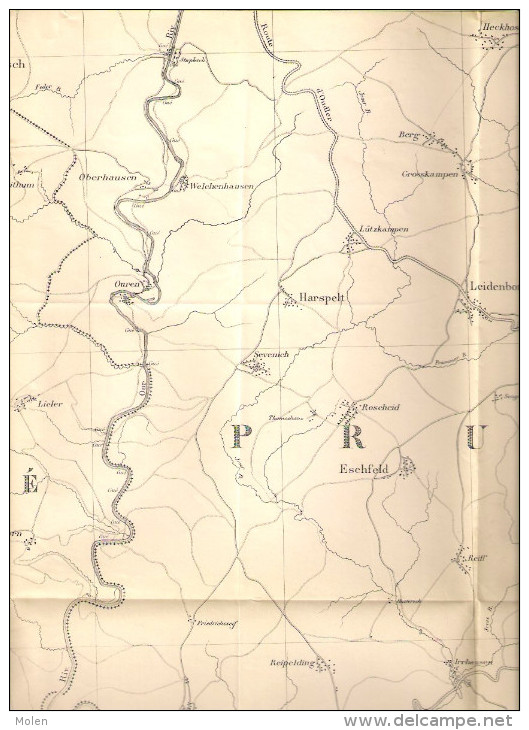 CARTE D’ ETAT-MAJOR LIMERLE 1904 CLERVAUX DASBURG NEUERBURG HOSINGEN TROISVIERGES HACHIVILLE WEISWAMPACH S279 - Topographical Maps