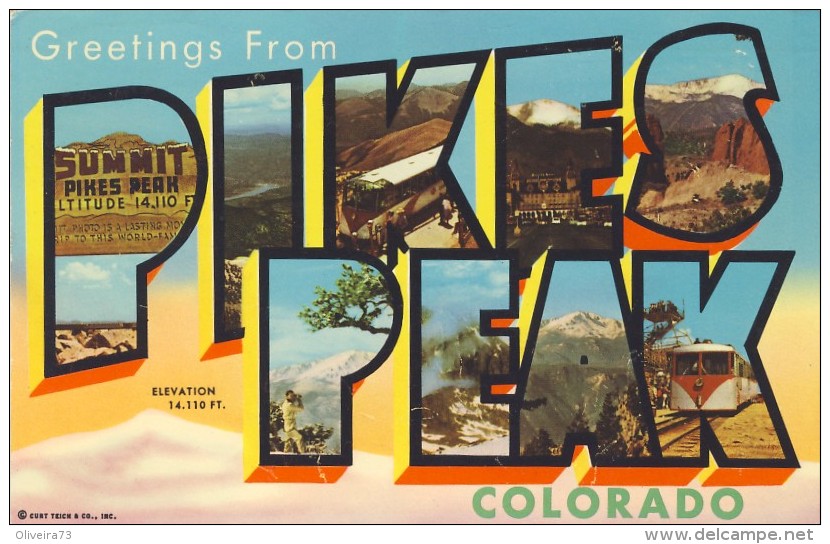 COLORADO. PIKES PEAK.  2 Scans - Rocky Mountains