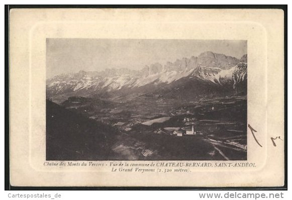 CPA Saint-Andéol, Vue Panoramique Et Le Chateau Bernard - Autres & Non Classés