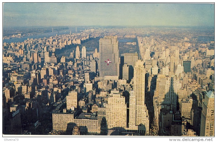 NEW YORK, LOOKING NORTH FROM.  2 Scans - Central Park