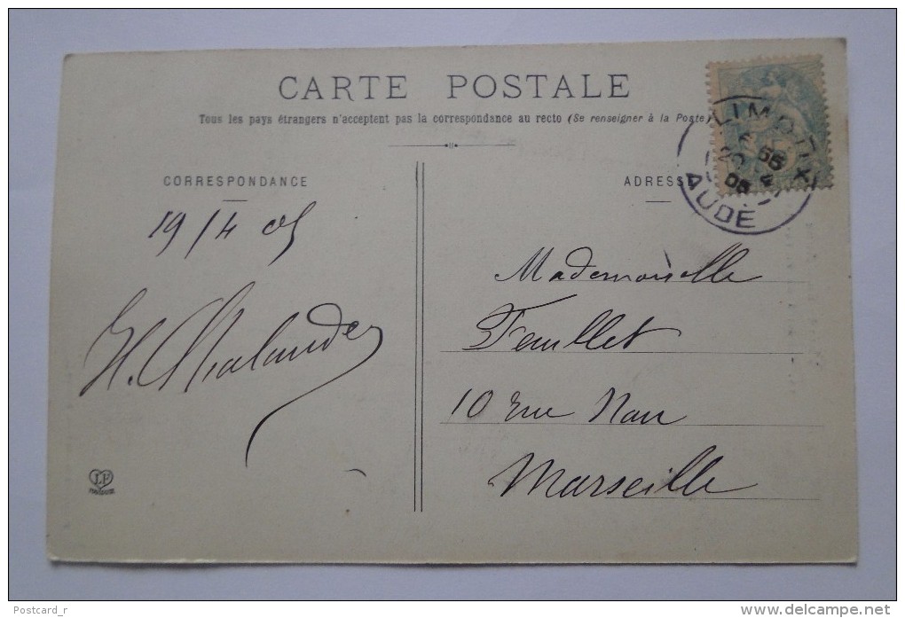 France Vallee De L'Aude Défilé De Pierre Lys Stamp 1905  A 73 - Andere & Zonder Classificatie