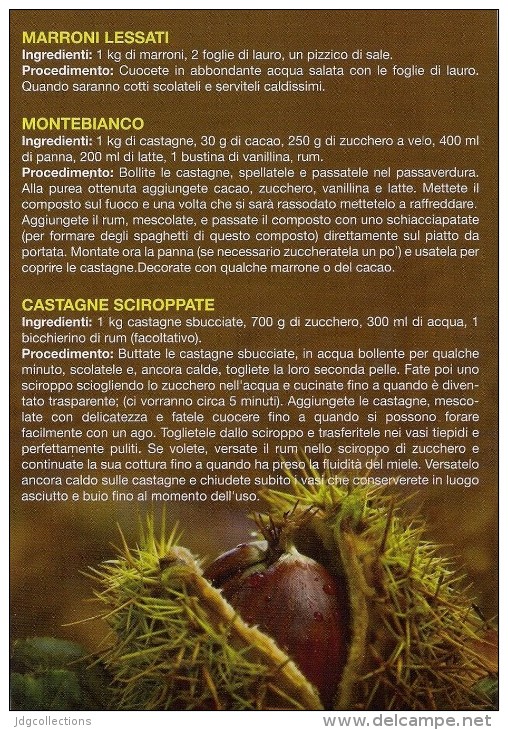 # CASTAGNE MITICA Ialy Tag Balise Etiqueta Anhänger Cartellino Fruits Frutas Chataignes Kastanien  Chestnuts Kastanjes - Fruits & Vegetables