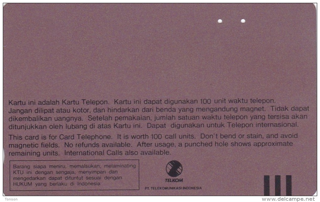 Indonesia, S136, Selamat Idul Fitri 1413 H - Gedung Kantor Pusat Pt. Telekomu, 2 Scans. - Indonésie