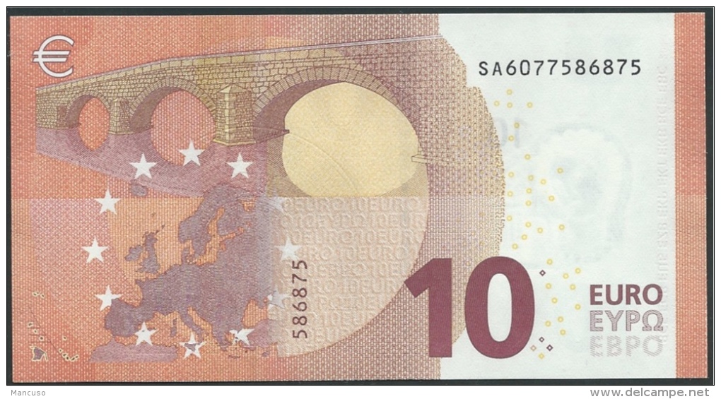 ITALIA  10 EURO  SA S004 F6   DRAGHI   UNC - 10 Euro