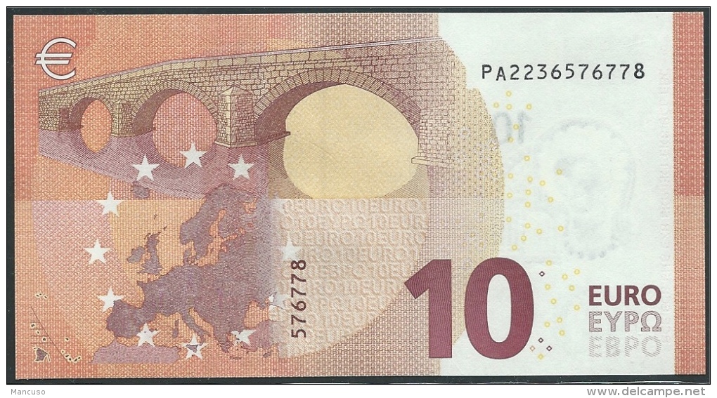 PAYS-BAS  10 EURO  PA P002 H1   DRAGHI   UNC - 10 Euro