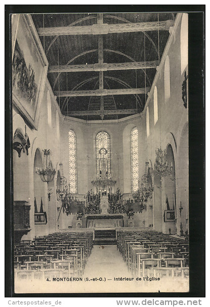 CPA Montgeron, Interieur De L'Eglise - Montgeron