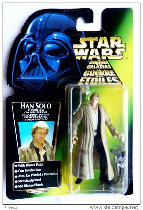 BLISTER EU FIGURINE STAR WARS 1995  HAN SOLO With Blaster Pistol - Power Of The Force