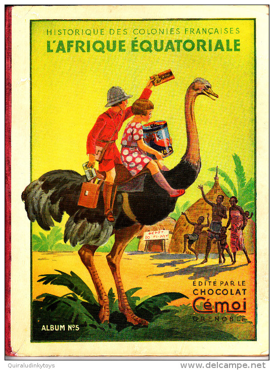 Rare Et Beau Historique Des Colonies Françaises L'AFRIQUE EQUATORIALE ALBUM N°5 Du Chocolat Cémoi Année 1935 - Autres & Non Classés