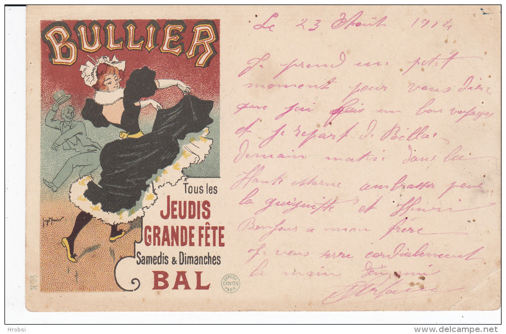 Illustrateur MEUNIER Georges, Cinos N° 35, Bullier, Bal, Petit Pli Coin Bas Droite - Meunier, G.