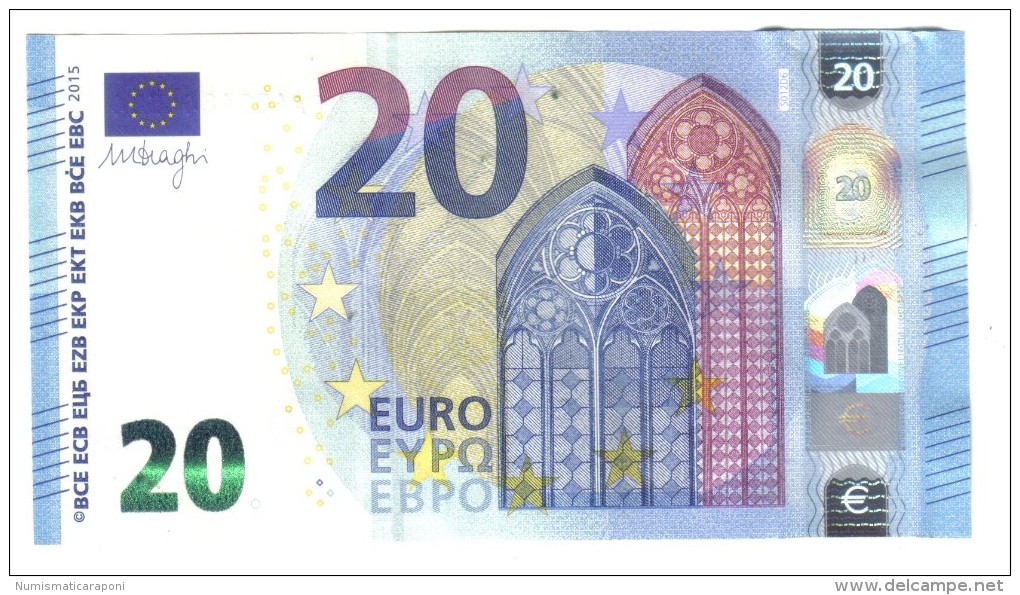 NEW 20 € Mario Draghi Italia Serie SA S012D6 Q.fds Cod.€.165 - 20 Euro