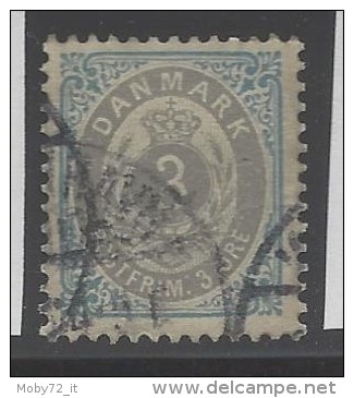 Danimarca - 1875 - Usato/used - Cifra - Mi N. 22 - Usati