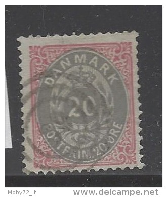 Danimarca - 1875 - Usato/used - Cifra - Mi N. 28 - Usati