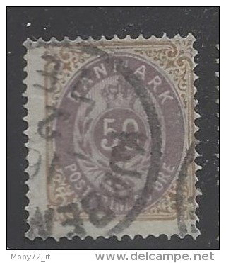 Danimarca - 1875 - Usato/used - Cifra - Mi N. 30 - Usati