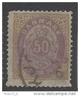 Danimarca - 1875 - Usato/used - Cifra - Mi N. 30 - Usati