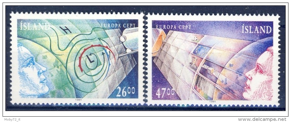 Islanda - 1991 - Nuovo/new MNH - Europa CEPT - Spazio - Mi N. 742/43 - Unused Stamps