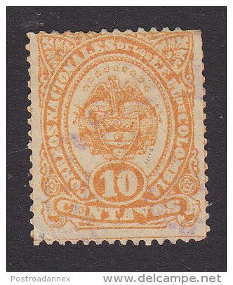 Colombia, Scott #119, Used, Coat Of Arms. Issued 1883 - Colombia