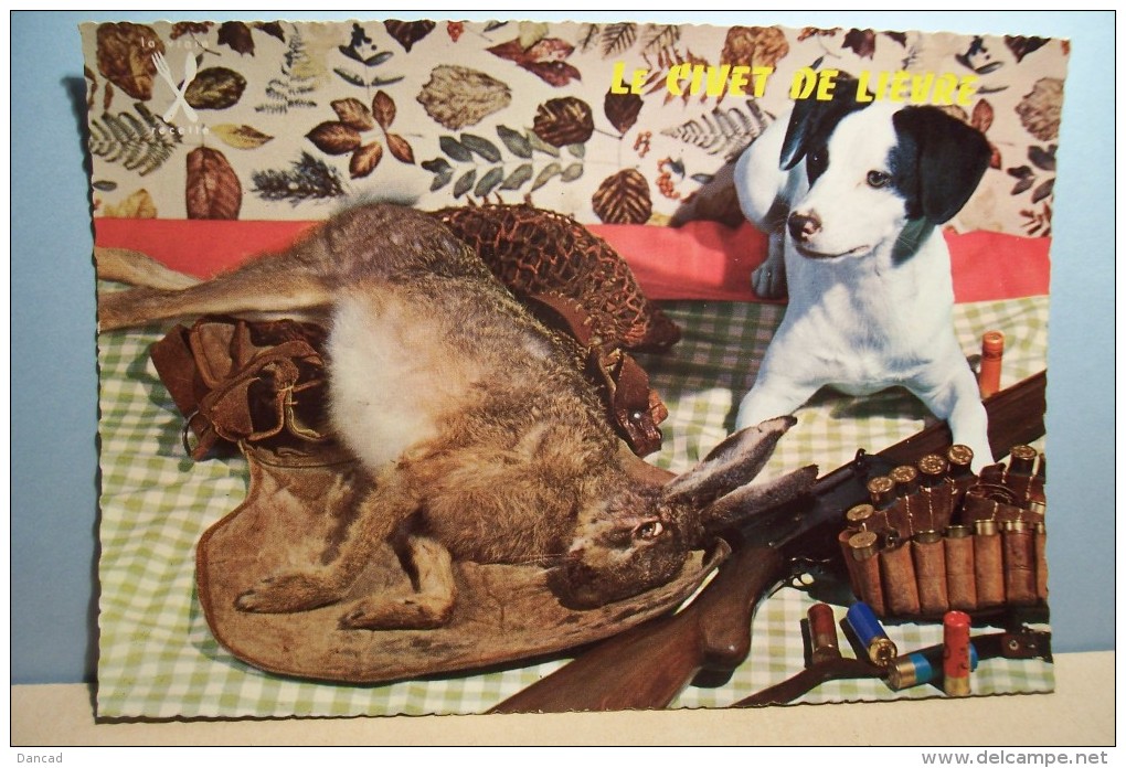 LE  CIVET  DE  LIEVRE --- CHIEN - LAPIN -- CHASSE - Caccia