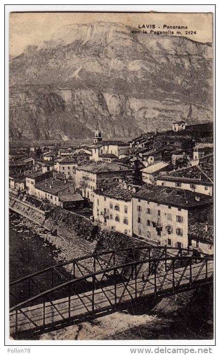 LAVIS - PANORAMA CON LA PAGANELLA - TRENTO - 1932 - Vedi Retro - F. P. - Trento