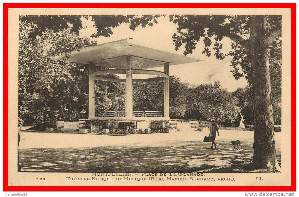 Montpellier  Place De L'esplanade  Le Kiosque      ( Scan Recto Et Verso ) - Montpellier