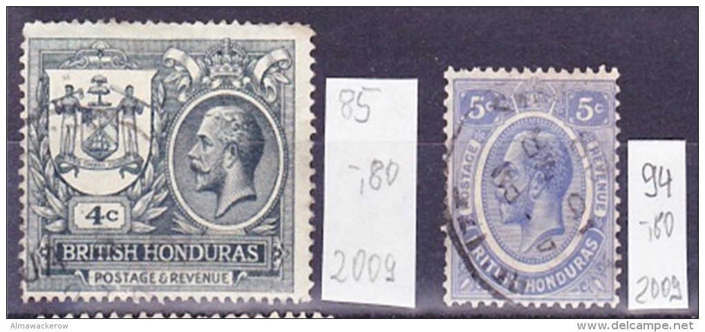 2015-0608 British Honduras Michel 85 And 94 Used O - British Honduras (...-1970)